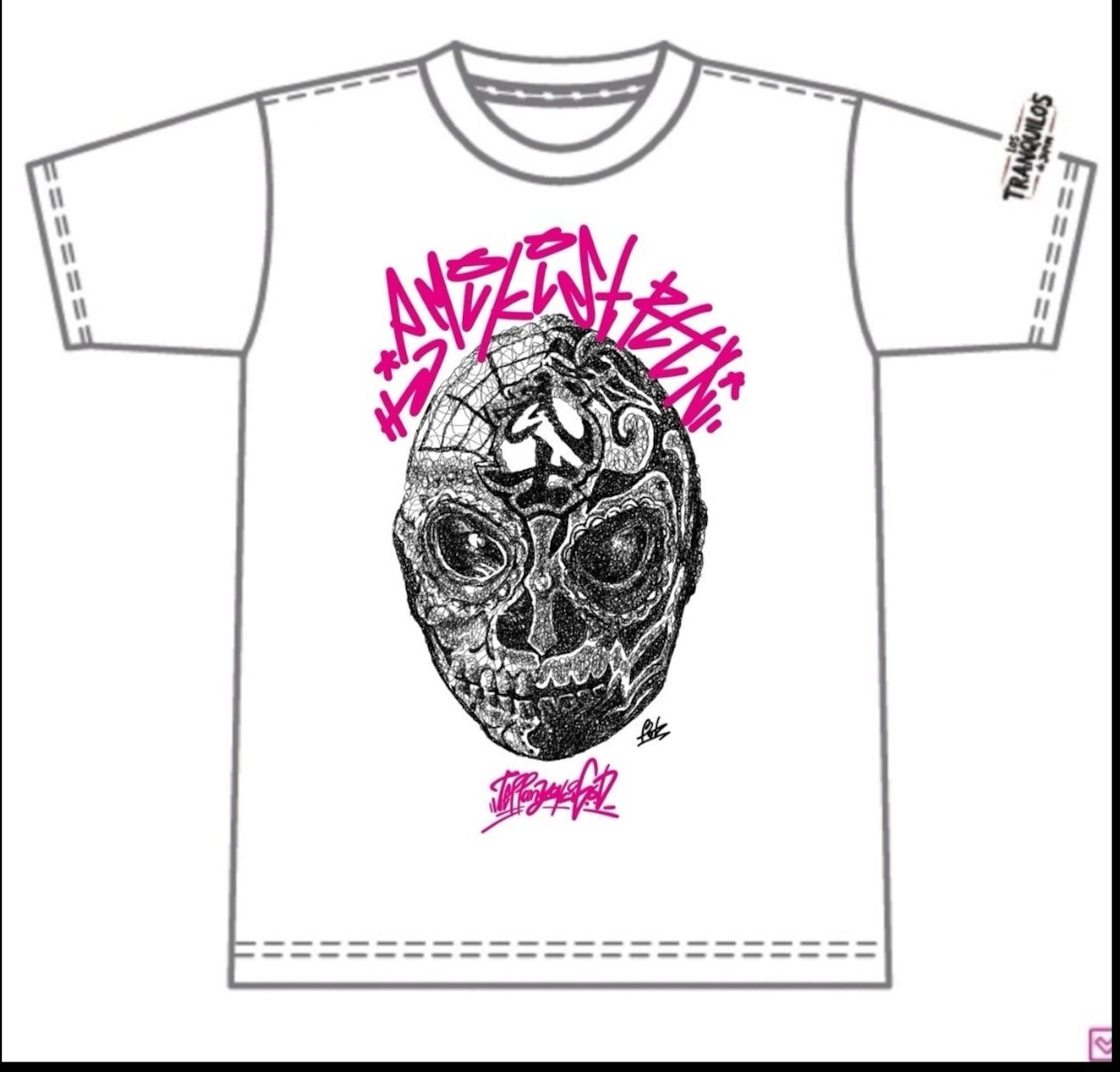 一筆書きアートTシャツ　 BUSHI