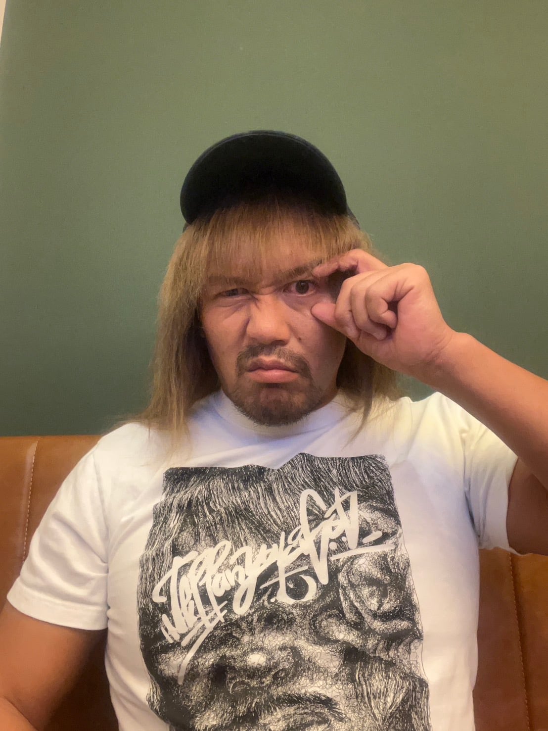 一筆書きアートTシャツ　内藤哲也