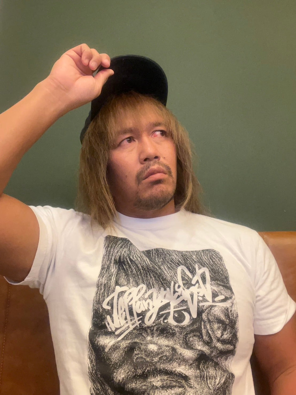 一筆書きアートTシャツ　内藤哲也